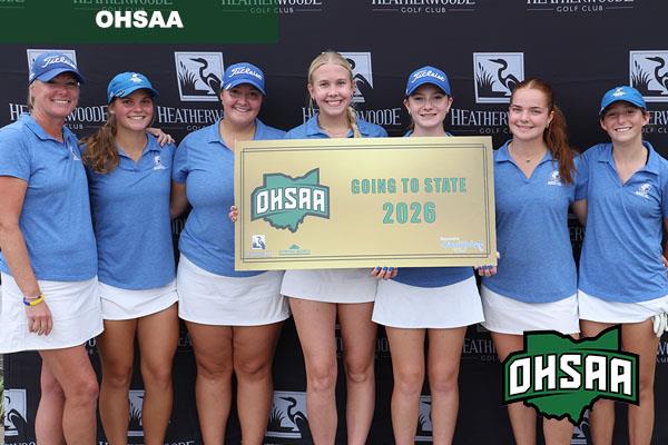 Madeira girls golf team celebrates qualifying for the 2026 OHSAA State Championship